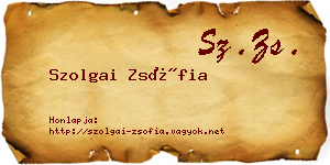 Szolgai Zsófia névjegykártya